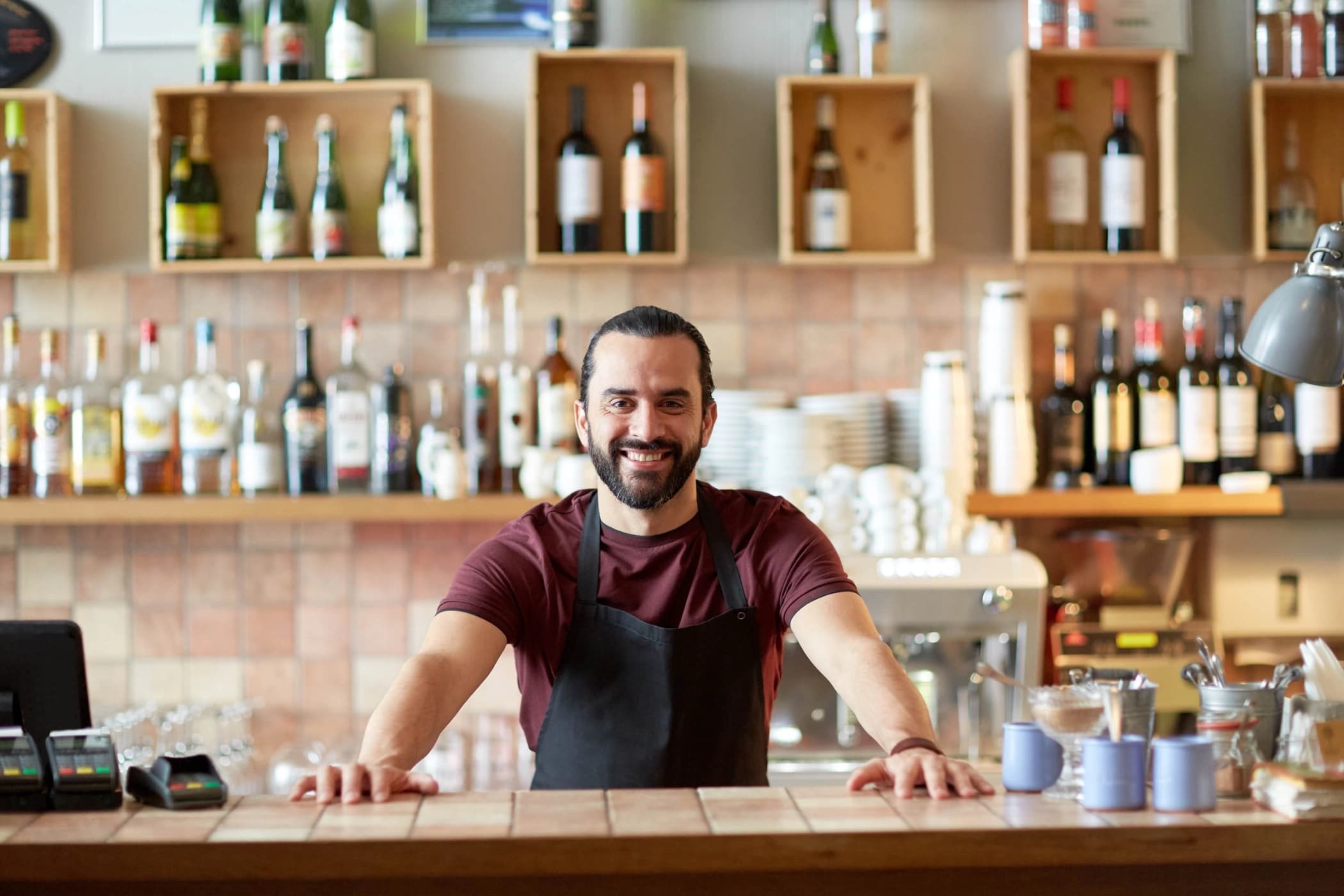 happy bartender