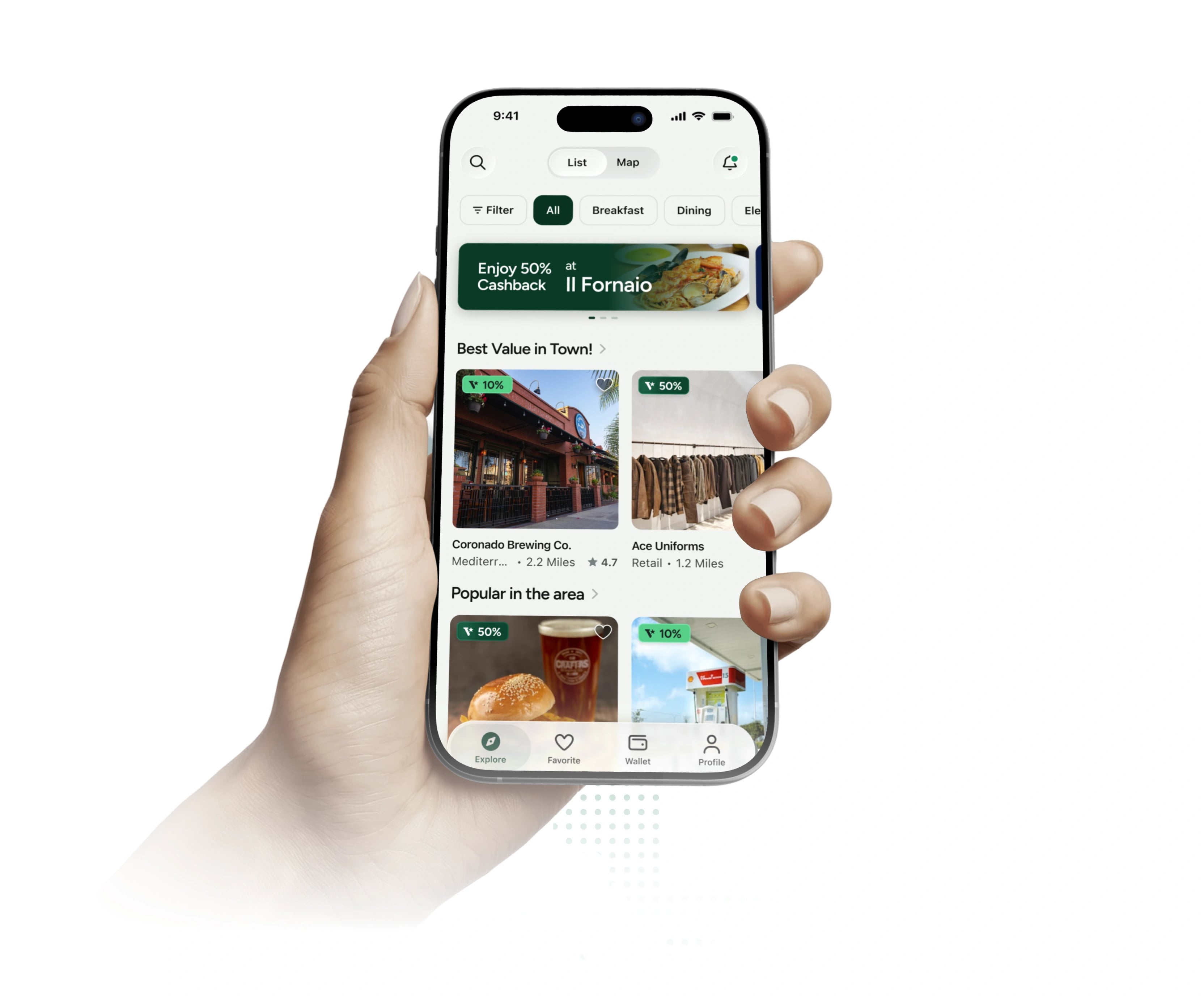 The Valor app open on a phone. 76% of military customers feel uncomfortable asking for discounts; 92% would rather use an app to claim their discount than ask staff.